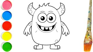 How to Draw a Virus Drawing and Colouring Germs for Kids Step by Step