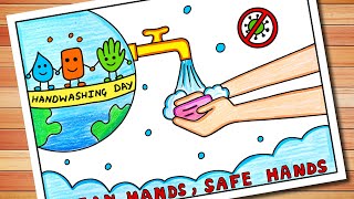 Global Handwashing Day Drawing Global Handwashing Day Poster Clean Hands Save Lives Drawing