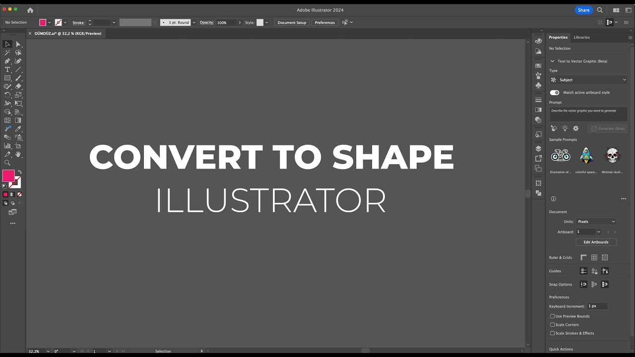 Convert to Shape Yöntemi - YouTube