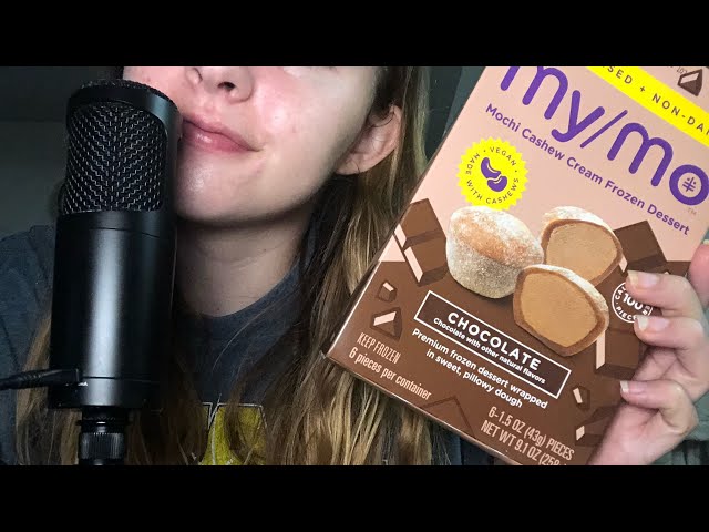 ASMR Mouth Sounds || Eating mochi & whispering