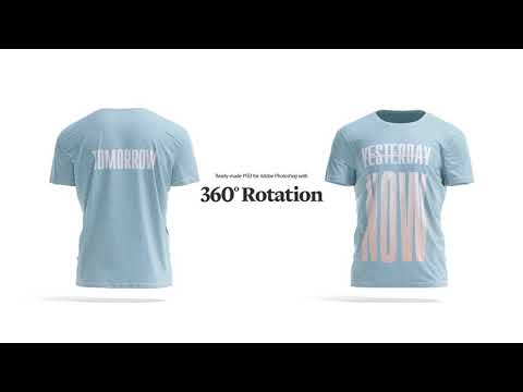 Men's T-shirt Animated Mockup, a Shirt Mockup by rebrandy (Thumbnail 5 of 14)