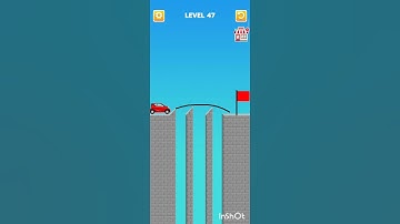 Draw Bridge Game Level 47 #viral #gamer 🚘