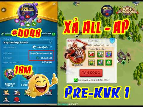 🔴Pre-KVK 1 #4048 | Ngày 2 - Xả tất cả AP đang có lấy đồ đánh KVK nhé Ae!! #riseofkingdoms #games