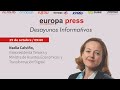 Desayuno informativo europa press con la vicepresidenta tercera nadia calvio