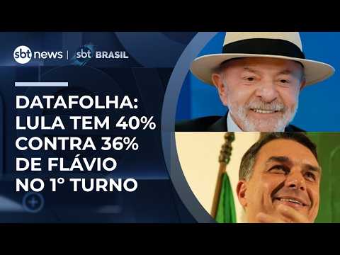 Datafolha: Lula has 40% to Flávio Bolsonaro's 36% in the first round | #SBTBrasil