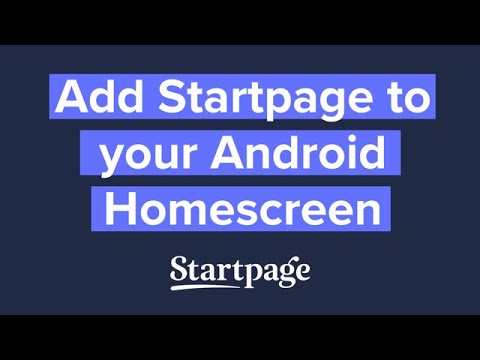 Add Startpage To Your Android Homescreen