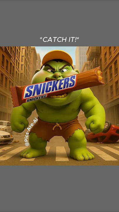 Russ-Hulk Is ANGRY When HUNGRY Eating Special SNICKER Is Not Enough 💢 🍫#shorts #aiart #memes