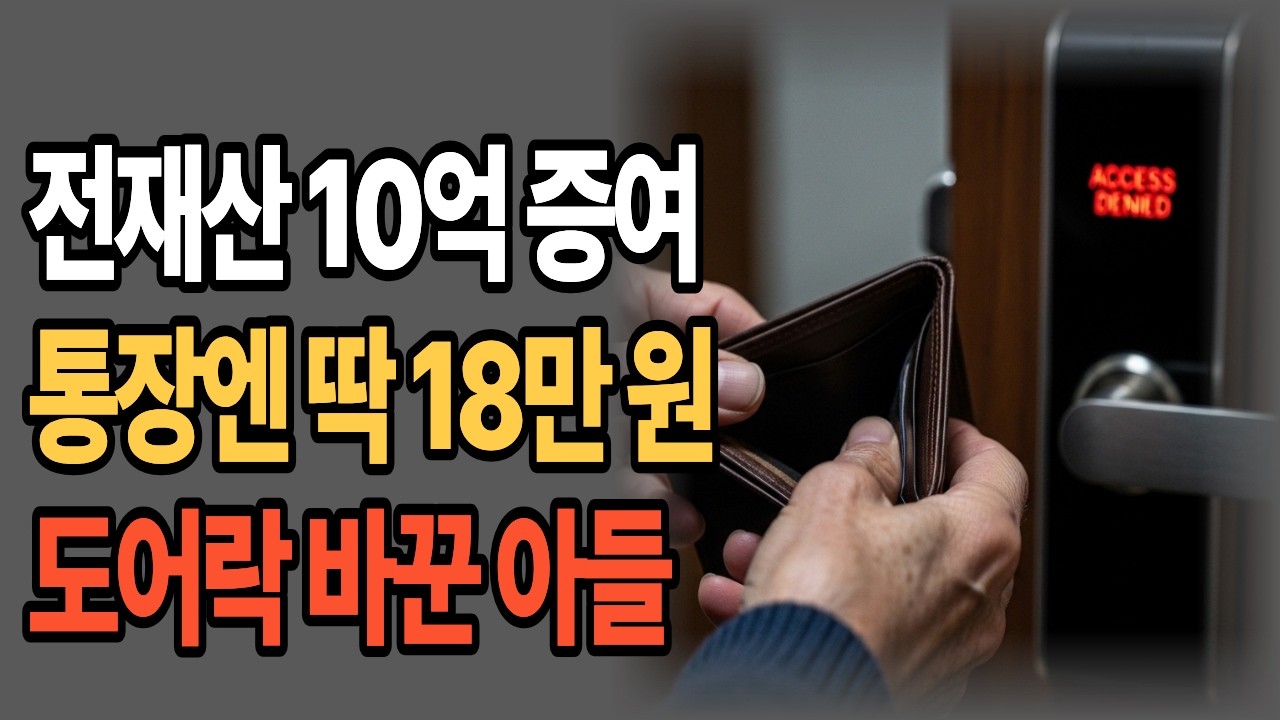 10억 상가 줬더니 통장엔 18만 원, 도어락 바꾼 아들의 한마디#10억상가#시니어사연#시니어오디오북#할매할배의사연보따리#가족이야기#감동실화#김변호사이야기