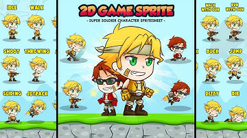 Reskin Factory - Metal Soldier Marco ( 2D Game Character Sprites )