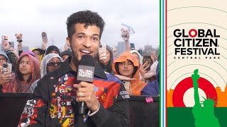 Jordan Fisher And Fan Amanda Rodriguez Introduce 3Racha | Global Citizen Festival 2023