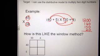 The Distributive Method Of Multiplication - Math