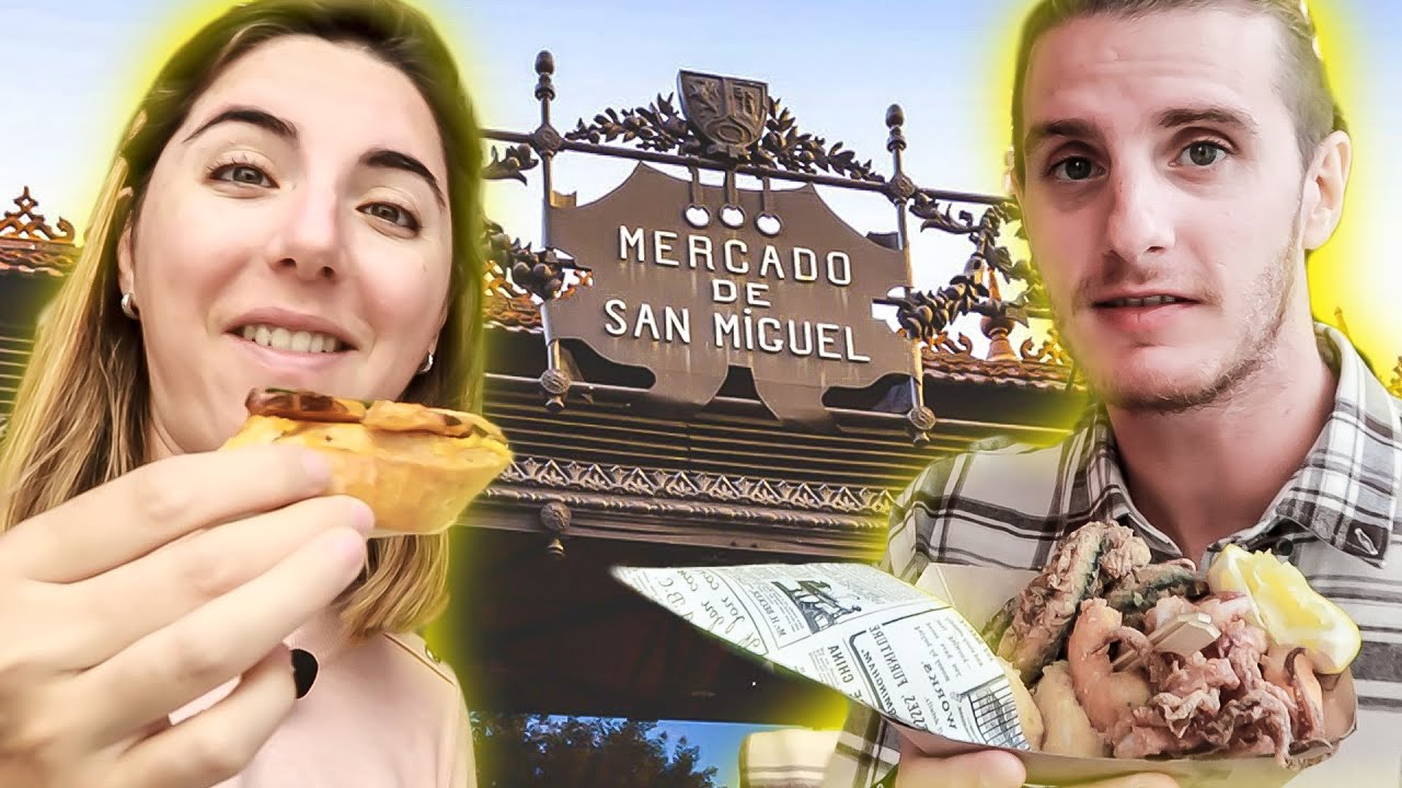 PROBANDO COMIDA del MERCADO MÁS TOP de MADRID // Seba y Chechu