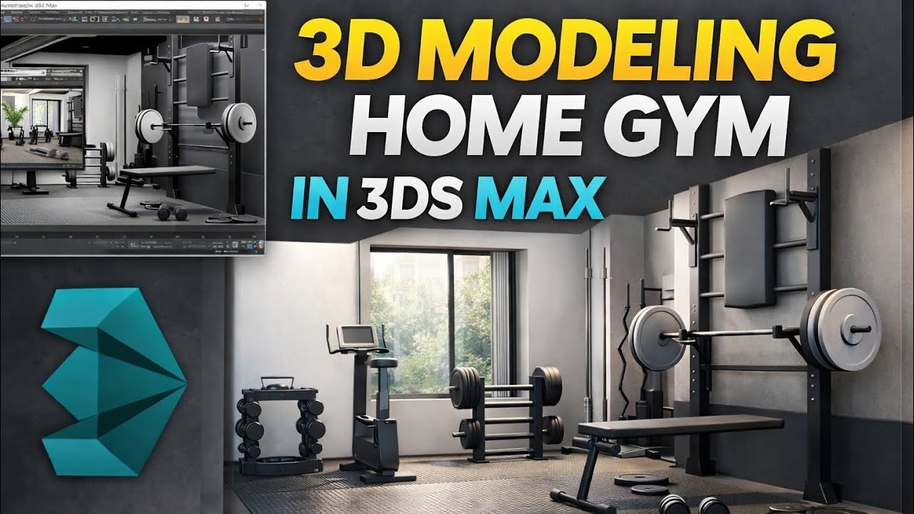 3D Modeling a Home Gym in 3ds Max | Step-by-Step Tutorial - YouTube