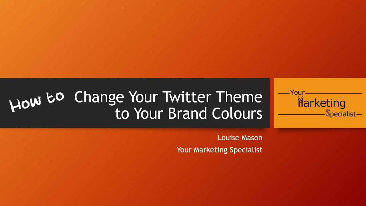 How to change Twitter theme colour - YouTube