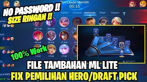 Data Fix Draft Pick / Pemilihan Hero + Background & Mini Map Terbaru Patch Ixia |Data Tambahan Draft
