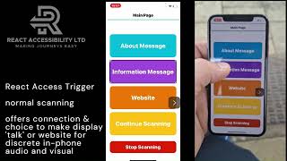 React Access Trigger APP: discovery & normal scanning for accessilbe audio 'seating down' 1.1