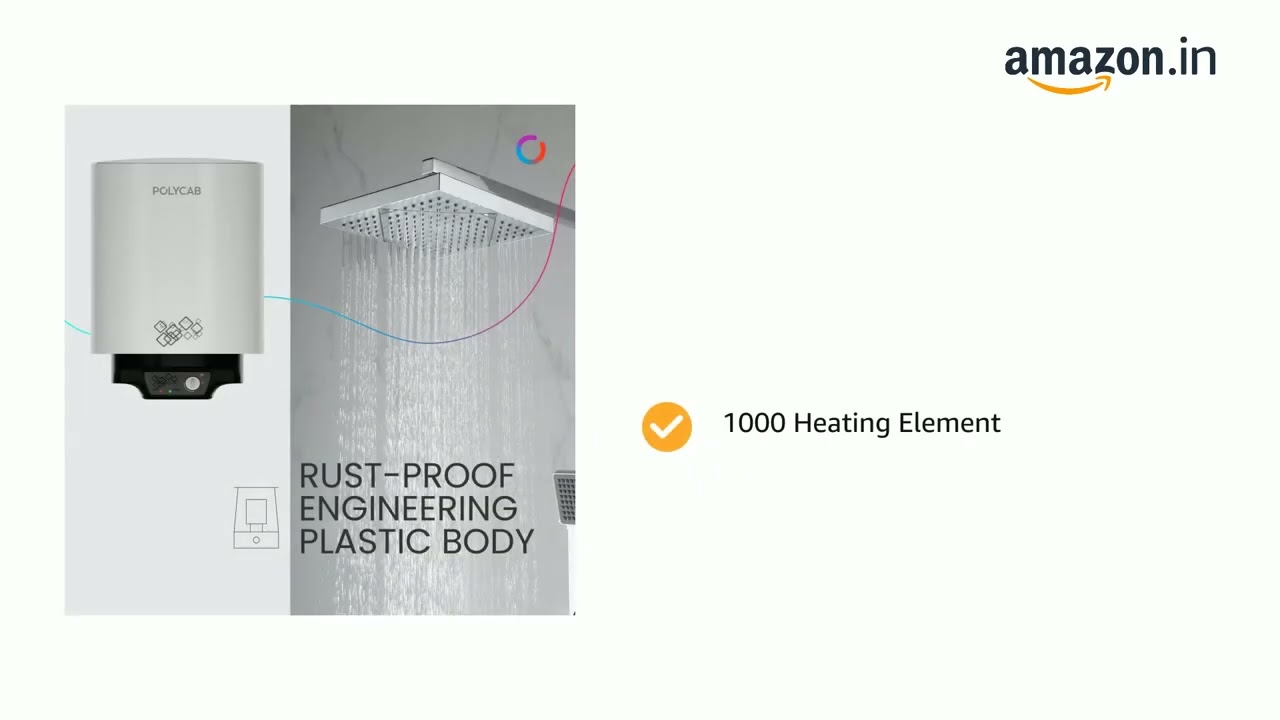 Buy POLYCAB Celestia 5 Star 10L Water Heater Geyser   5 yr tank & 2 yr product warranty  Temperature