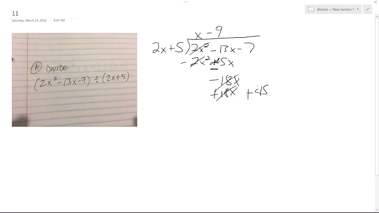 Divide 2x 2 13x 7 By 2x 5 YouTube divide-2x-2-13x-7-by-2x-5-youtube