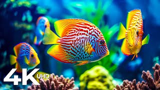 Turtle Paradise 4K   Coral Reefs, Fish & Colorful Sea Life  Piano Music For Relaxing Life