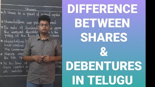 Famous DIFFERENCE BETWEEN DEBENTURE & SHARE IN TELUGU  DEBENTURE SHARE IN TELUGU COMMERCE Net Worth