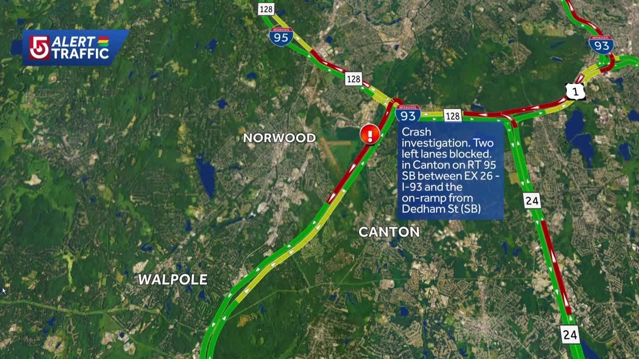 Serious crash slows traffic on Interstate 95 - YouTube
