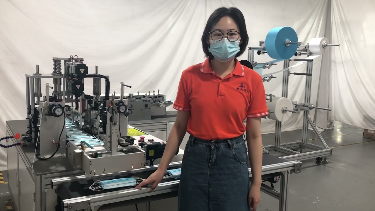 Automatic 1+1 3ply face mask making machine Instruction how every part works/faciens apparatus larva