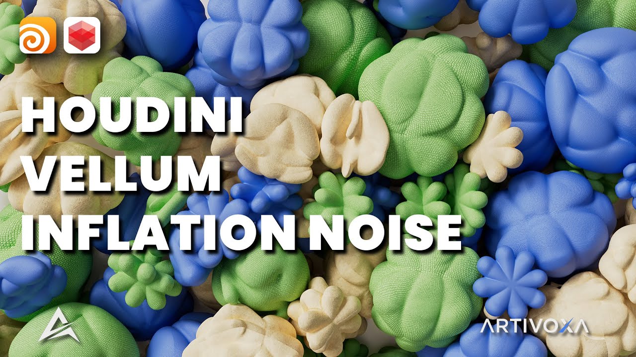Houdini Tutorial | VELLUM INFLATION WITH PROCEDURAL AND ANIMATED NOISE ...