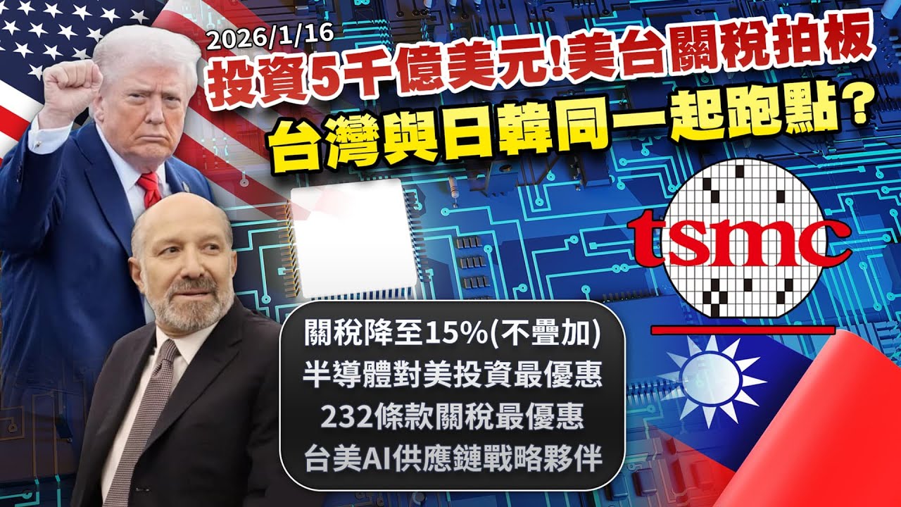 16兆換台美關稅拍板!川普要40%半導體產能 