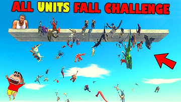 ALL UNITS FALL CHALLENGE in Animal Revolt Battle Simulator with SHINCHAN and CHOP | ARBS HINDI