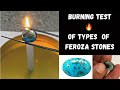 How to test irani feroza stone  burning test of  irani feroza  synthetic feroza