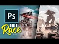 2 Digital Artists use the same stock images! (photoshop) | Edit Race S1E3