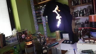 MONSTER HF VTTC plasma flame with GU5B (50Hz, voltage doubler) - 10MHz