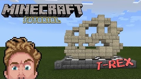 Minecraft Tutorial: How To Build A Realistic T-Rex Skull - Easy Build!