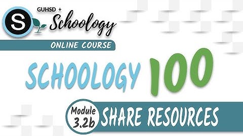 SGY 100: Module 3b (Lesson 2) - Share Resources