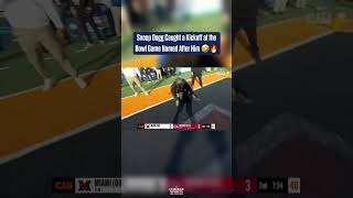 Snoop Dogg Really Caught A Kickoff Midinterview  Something Youd Only See In Bowl Season 