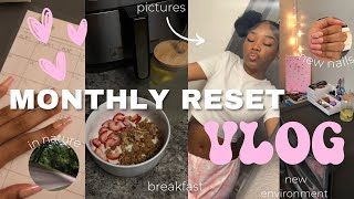 MONTHLY RESET VLOG | breakfast , self care , walking , new area , plus more