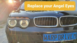 : How to replace the Angel Eyes on Bmw 7 series E65/E66