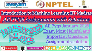 Introduction to Machine Learning-IITMadras All Pyqs Assignment solution#2025january#NPTELPYQS#ALLPYQ