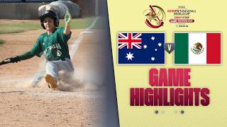 HIGHLIGHTS | Australia vs Mexico | WBSC Women's Baseball World Cup - Group Stage