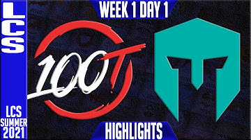 100 vs IMT Highlights | LCS Summer 2021 W1D1 | 100 Thieves vs Immortals