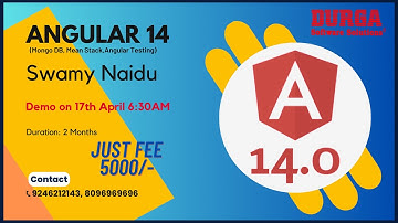 ANGULAR 14 Online Training @ DURGASOFT