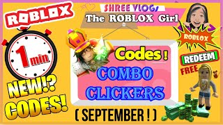 ⏱️ ROBLOX Combo Clickers Codes 🖲️🤠 in ⏱️ 60 Seconds Codes! 🎩 8M event NEW Hats  update september !