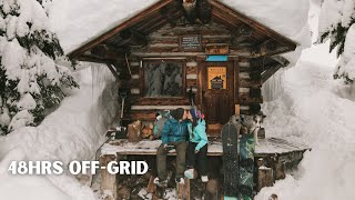 COZY CABIN IN THE WOODS (off-grid winter hiking)