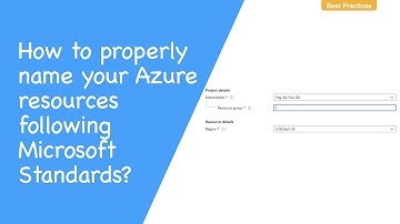 How to properly name your Azure resources following Microsoft Standards?