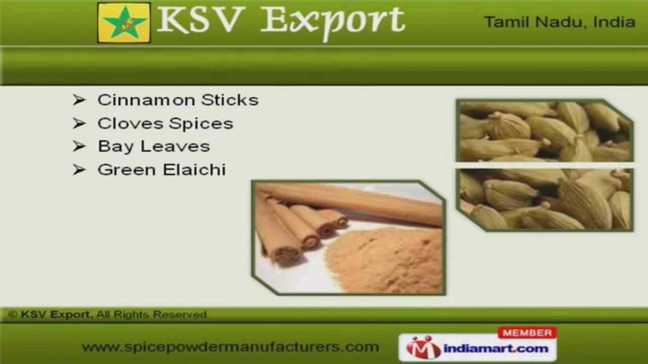 Indian Spices by KSV Export, Erode YouTube
