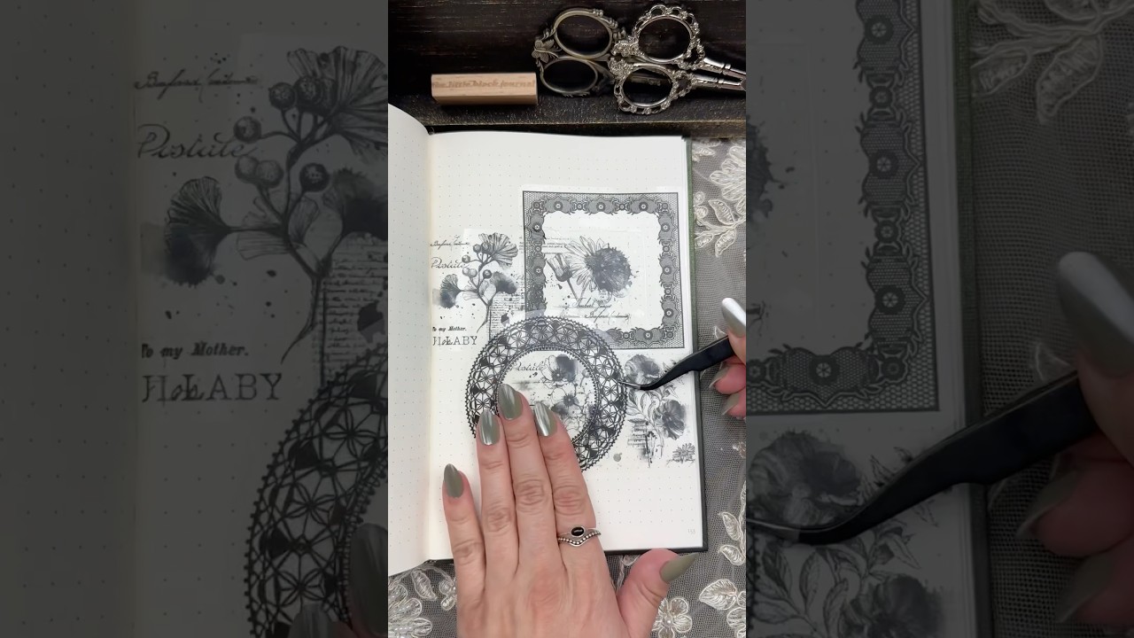 All Black 🖤 ASMR Scrapbook Journal With Me ✨