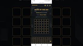 Binance Crypto WODL Answer Today | Word Of The Day | Theme Binance Wallet 11 Feb 2025