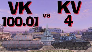 WOT Blitz Face Off || VK 100.01 (P) vs KV-4