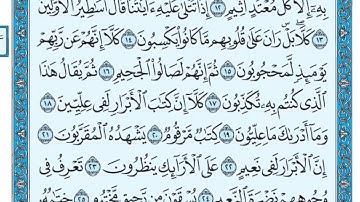 سورة المطففين مكتوبة   ماهر المعيقلي