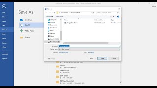 Cara Menyimpan Dokumen Baru Ms Word di Folder